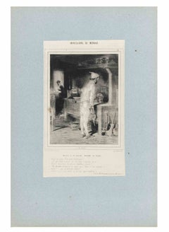 Impressions de Ménage - Plate 22 - Lithograph By Paul Gavarni - Mid-19th Century