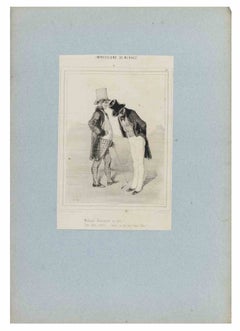 Impressions de Ménage - Plate 21 - Lithograph By Paul Gavarni - Mid-19th Century