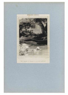 „Impressions de Ménage“ – Tafel 29 – Lithografie von Paul Gavarni – Mitte des 19. Jahrhunderts
