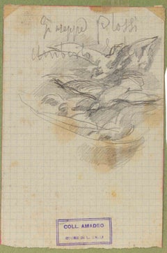 Composition - Drawing by Luigi Galli - Late 19th Century