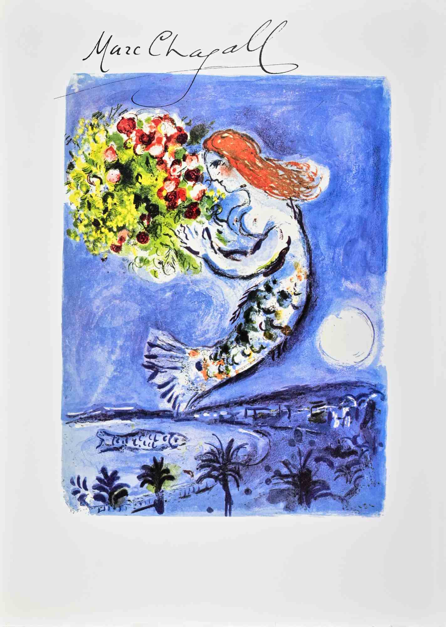 Marc Chagall - Marc Chagall Color Lithograph, 1962, Signed, The Little ...