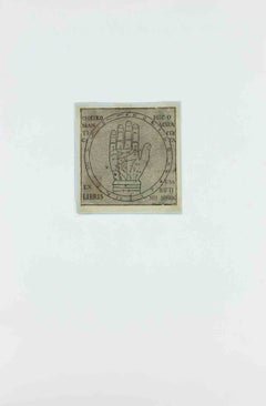 Cheiromantia - Ex Libris Gino Sabattini, Woodcut, Mid 20th Century, Unframed