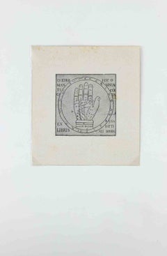 Cheiromantia - Ex Libris Gino Sabattini, Woodcut, Mid 20th Century, Unframed