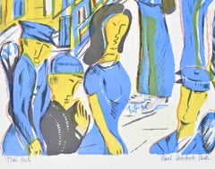 Hefenszene (Harbor Scene) - Lithograph by Albert Christoph Reck - 1962