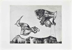 Démon (Rebbel) - Gravure sur cuivre de Horst Janssen - Années 1960