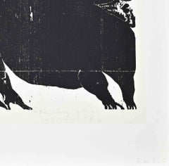 Abstract Composition - Woodcut by Armin Sandig - 1969