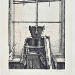 Forgotten Window - Etching by Rolf Esher - 1977