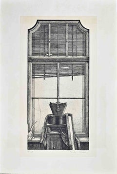 Forgotten Window - Etching by Rolf Esher - 1977