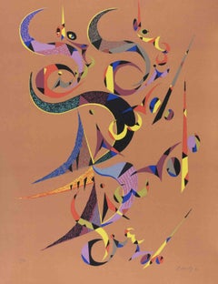 Litografia “Lettera S” di Rafael Alberti, Astratta, 1972, senza cornice