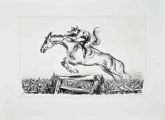Der Jockey-Fuchs (The Fox Jockey) - Lithograph by Paul Weber - 1960s