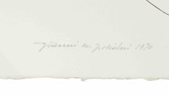 «Composición abstracta», litografía de Gianni Polidori, abstracta, década de 1970, sin enmarcar