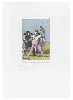 Sixteen Judges Eat a Hangman's Liver - Etching attr. to Salvador Dalí - 1977