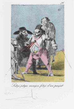 Sixteen Judges Eat a Hangman's Liver - Etching attr. to Salvador Dalí - 1977