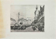 Marktplatz, Leipzig – Radierung von Walter Ernst Zeising – ca. 1913