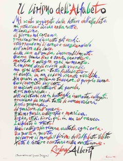 The Lyricism of Alphabet, Lithograph by Rafael Alberti, Abstract, 1972, Unframed