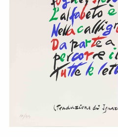 The Lyricism of Alphabet, Lithograph by Rafael Alberti, Abstract, 1972, Unframed