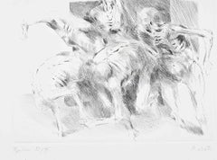 Figuren 73 / III (Figures 73 / III) - Etching by Roland Dorfler - 1973
