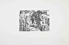 « Nach dem Bade » (Après le bain) – Gravure sur cuivre de Bernhard Hoetger – Début du XXe siècle