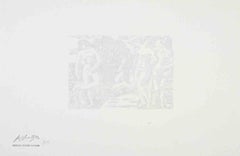 « Nach dem Bade » (Après le bain) – Gravure sur cuivre de Bernhard Hoetger – Début du XXe siècle