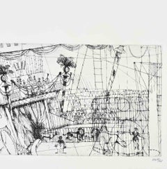 Zirkus (Circus) - Etching by Heinz Knoke - 1961