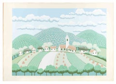 "Happy Landscape", firmata, serigrafia, stile contemporaneo, tiratura di 70 esemplari