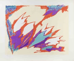 Abstract Composition - Lithograph by Giulio Turcato - 1970s