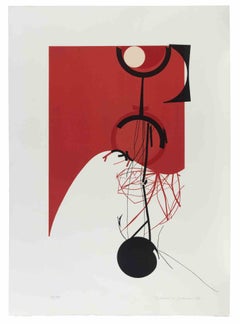 Abstract Composition, Lithograph by Gianni Polidori, Abstract, 1970s, Unframed