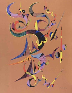 Letter S Lithograph by Rafael Alberti, Abstract, 1972, Unframed