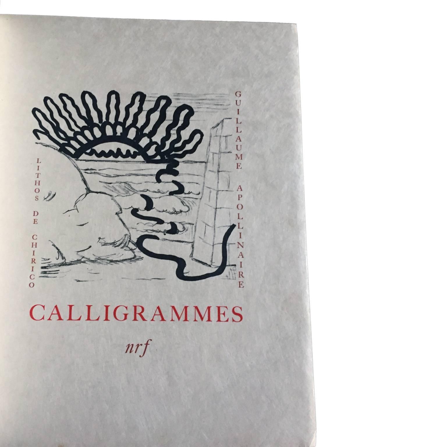 Calligramme, von Guillaume Apollinaire und Giorgio De Chirico im Angebot 1