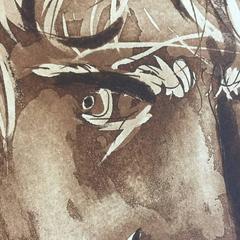 Testa di Edipo - Acquaforte di G. Manzù