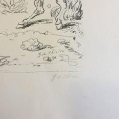 Monarchs Lithograph Print, Modern Style, Signed, 1940s Edition of 15