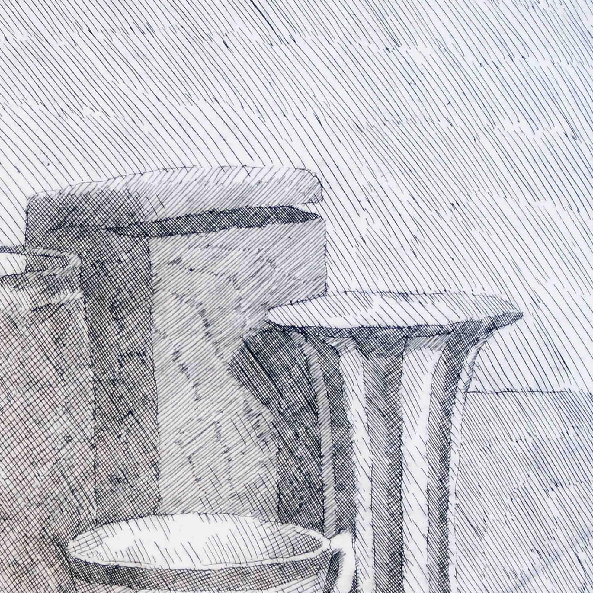 Nature morte avec tasse à café et carafe - Moderne Print par Giorgio Morandi