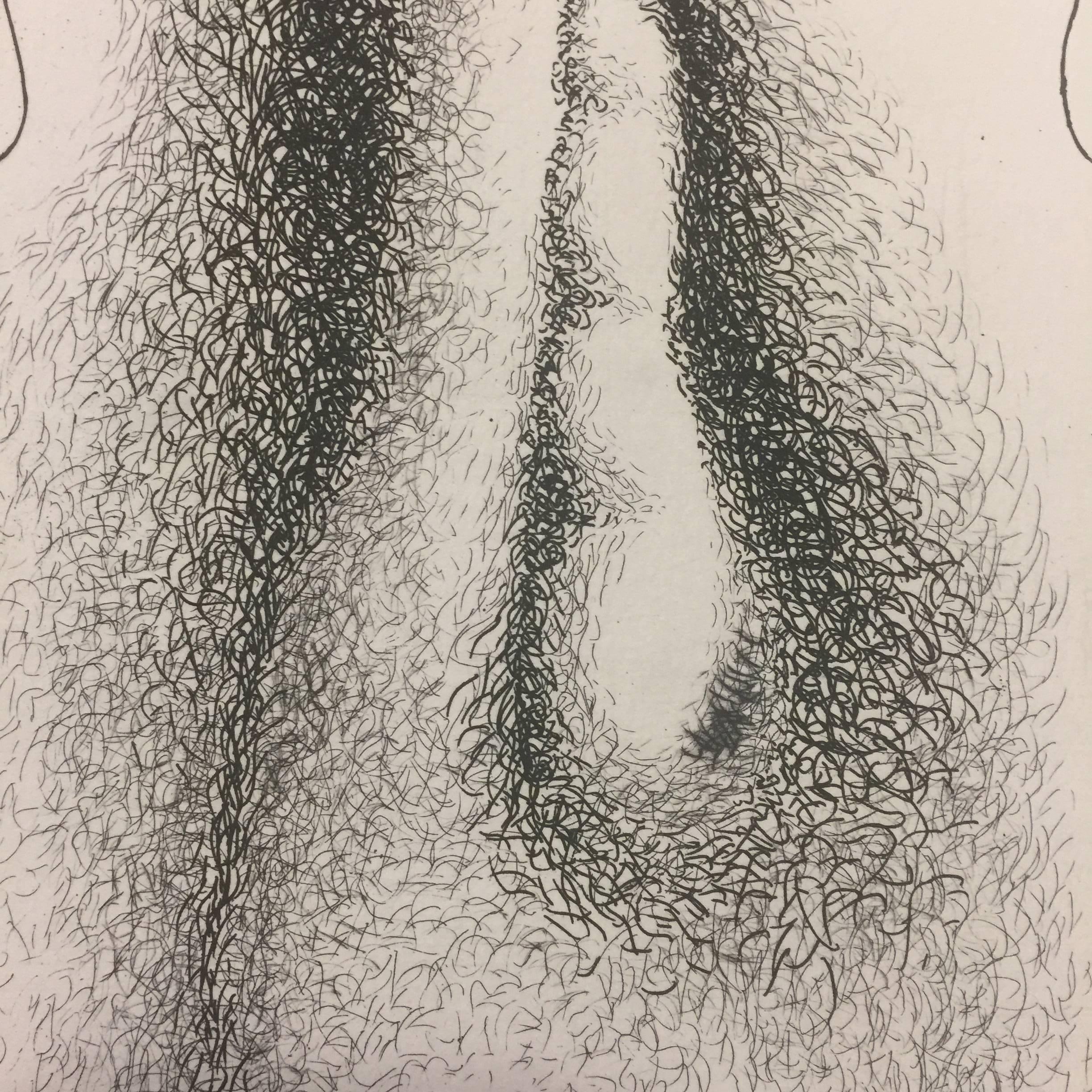 Double Face B - Beige Nude Print by Giacomo Porzano