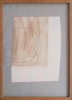 Off Brown Still Life - Original Bleistiftzeichnung von Ben Nicholson - 1970