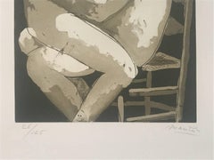 Amoureux I - Gravure de Giacomo Manzù - 1970