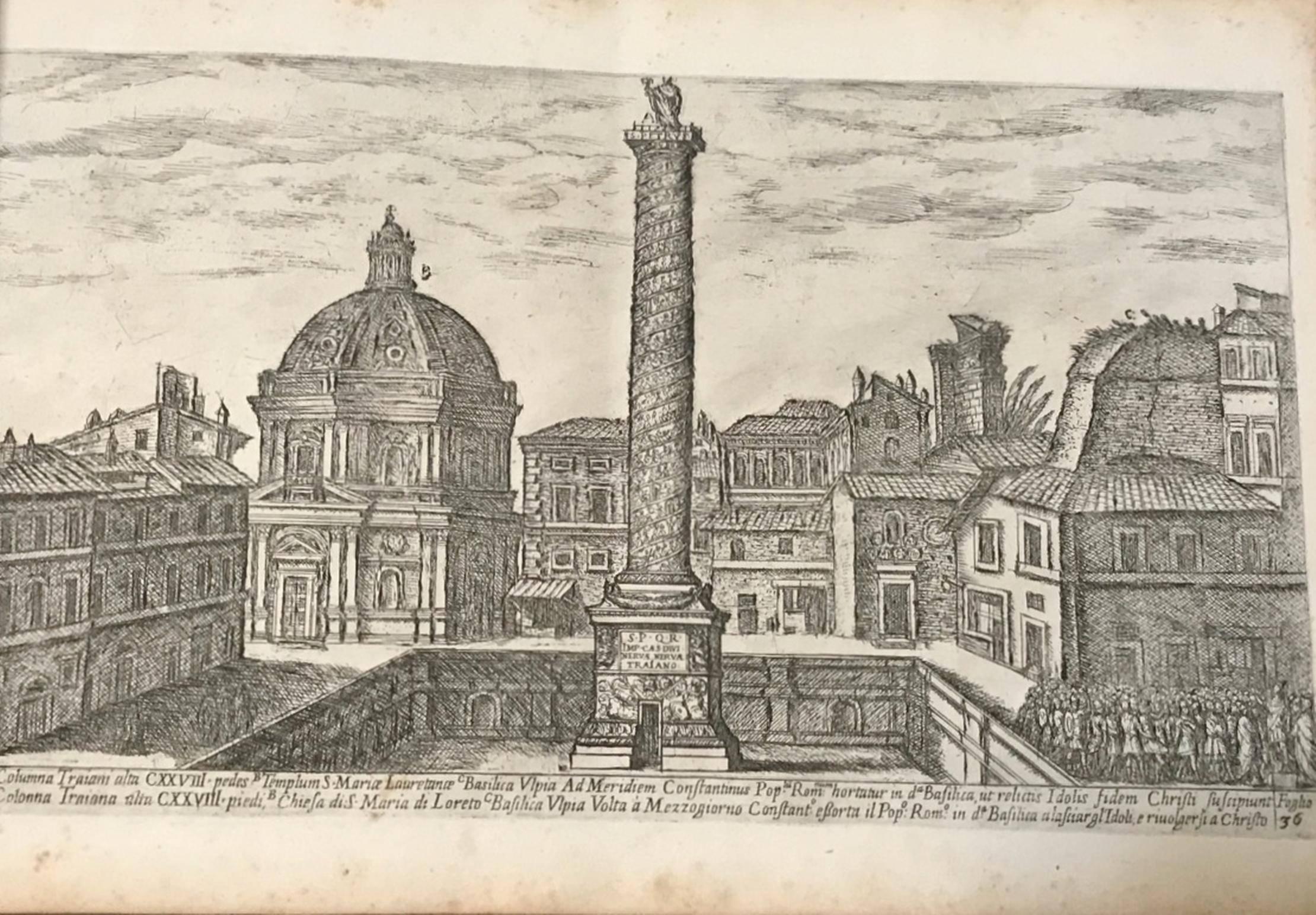 Views of the Ancient Vestiges of Rome  - Old Masters Print by Alò Giovannoli