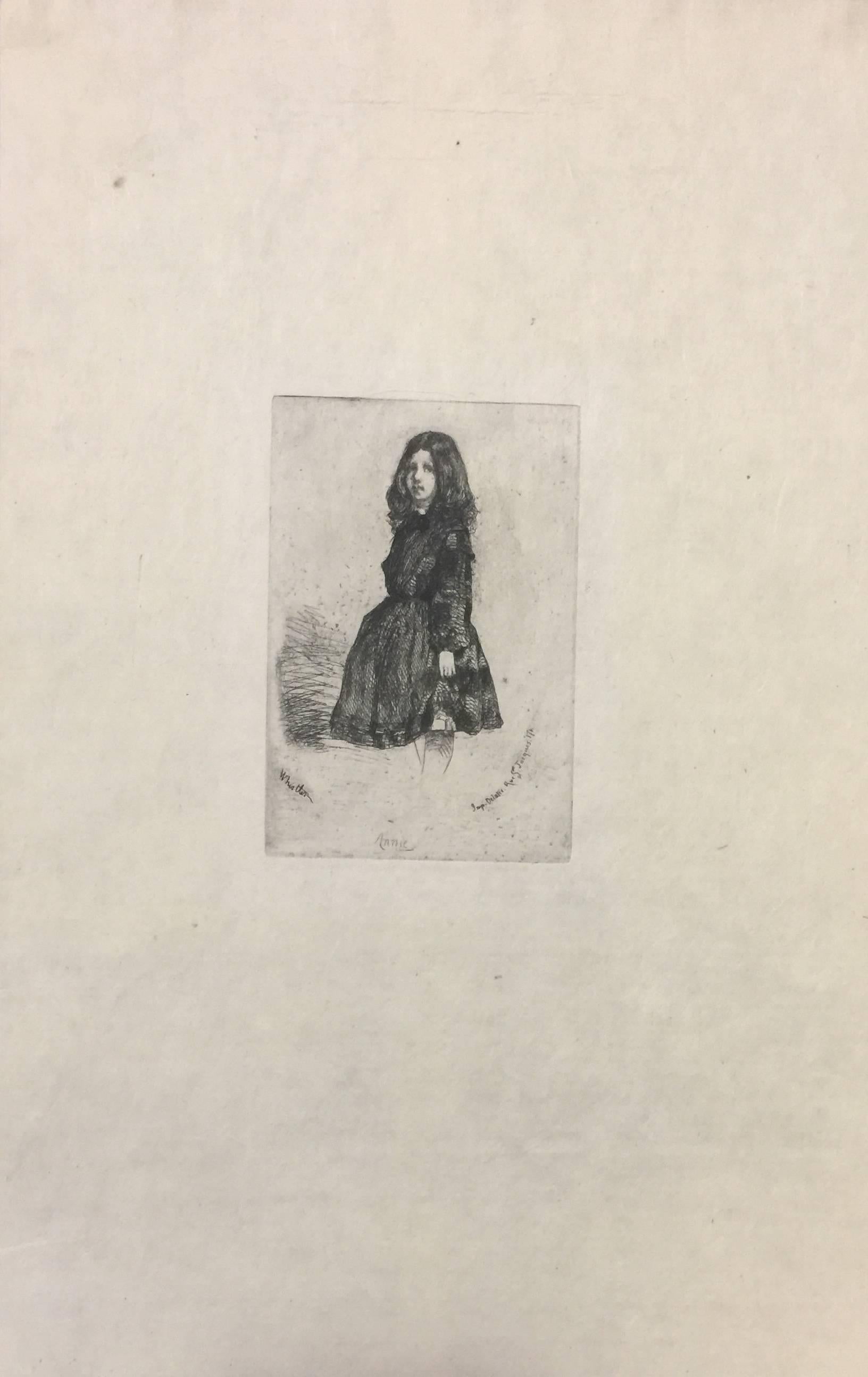 Annie - Original Etching by James Whistler - Print by James Abbott McNeill Whistler