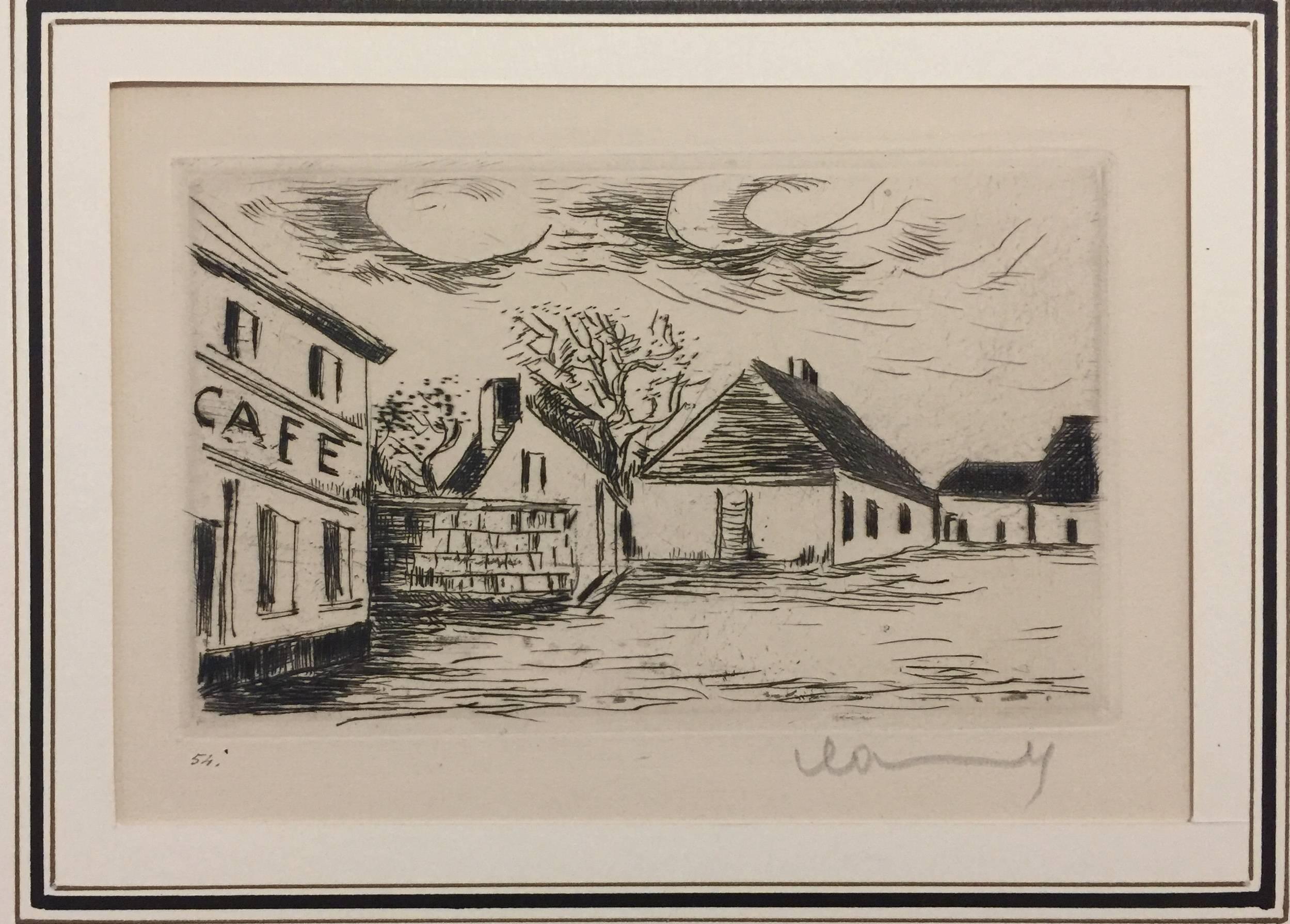 Maurice de Vlaminck Landscape Print - Cafè de Paris