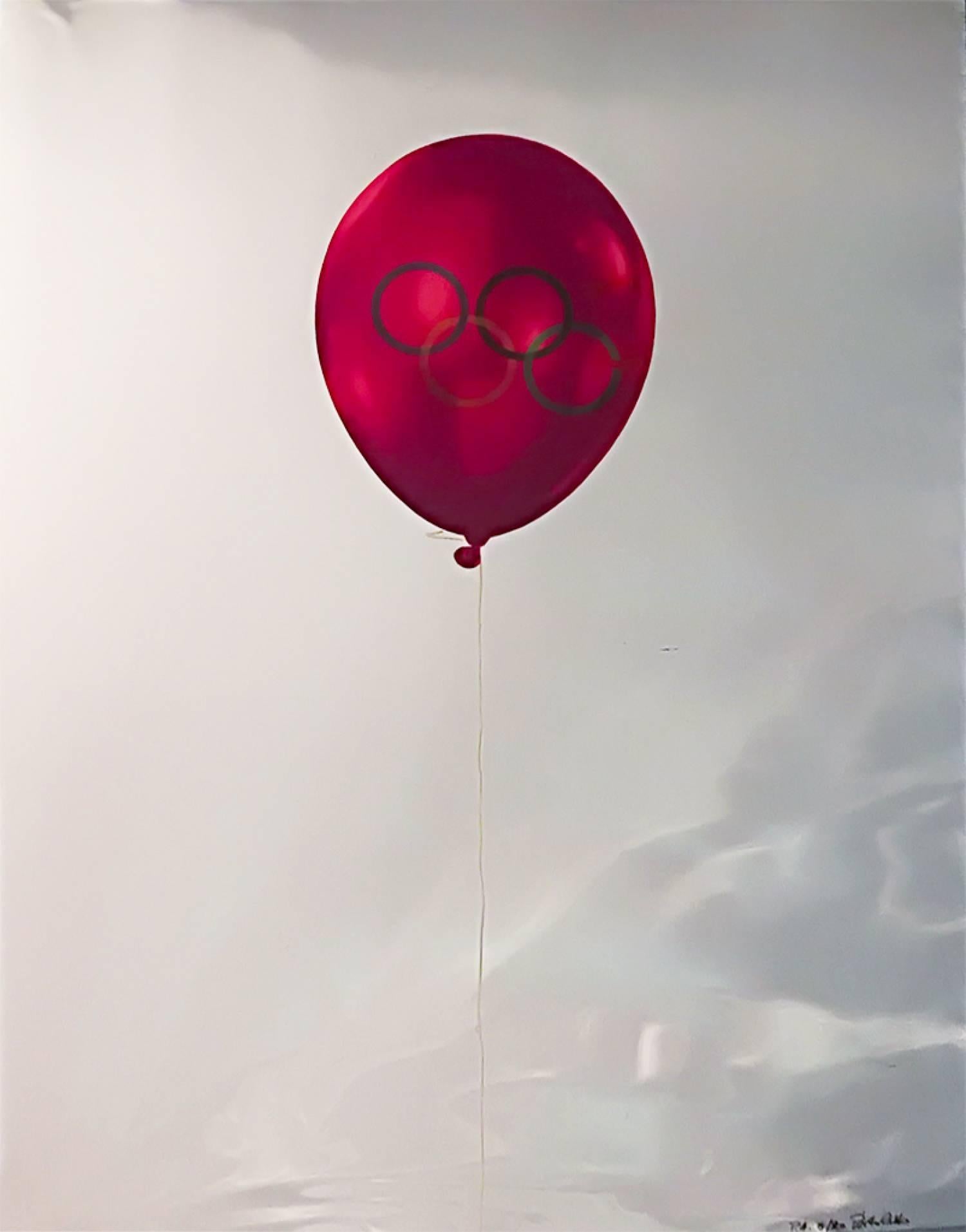 Olympic Balloons – Sarajevo 1984  - Gray Figurative Print by Michelangelo Pistoletto