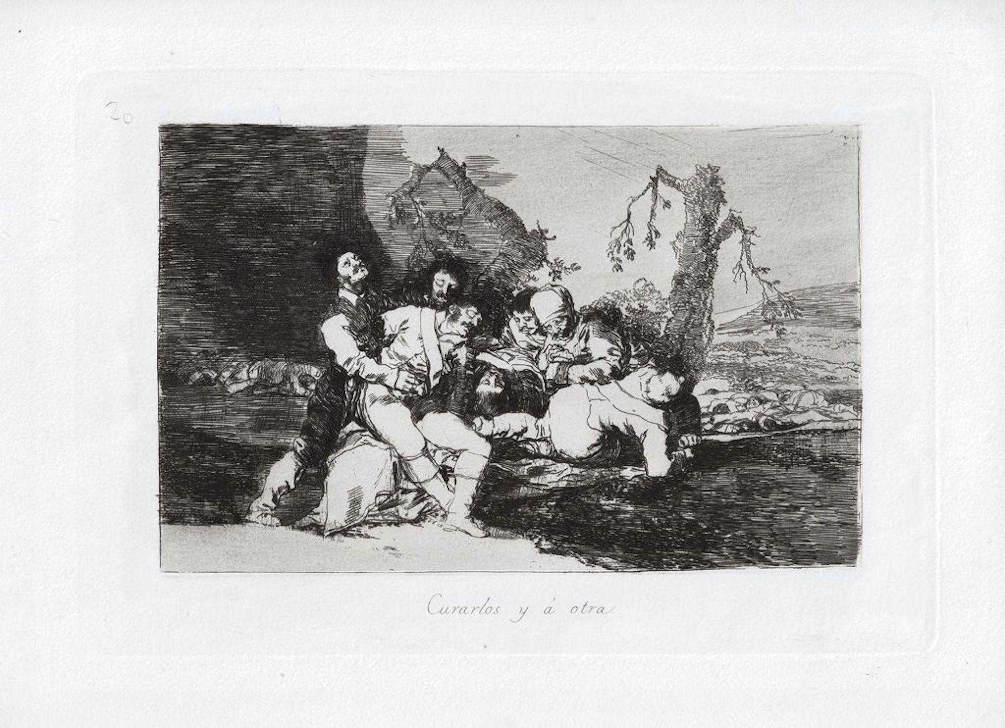 Curarlos y a Otra  - Radierung von Francisco Goya - 1863