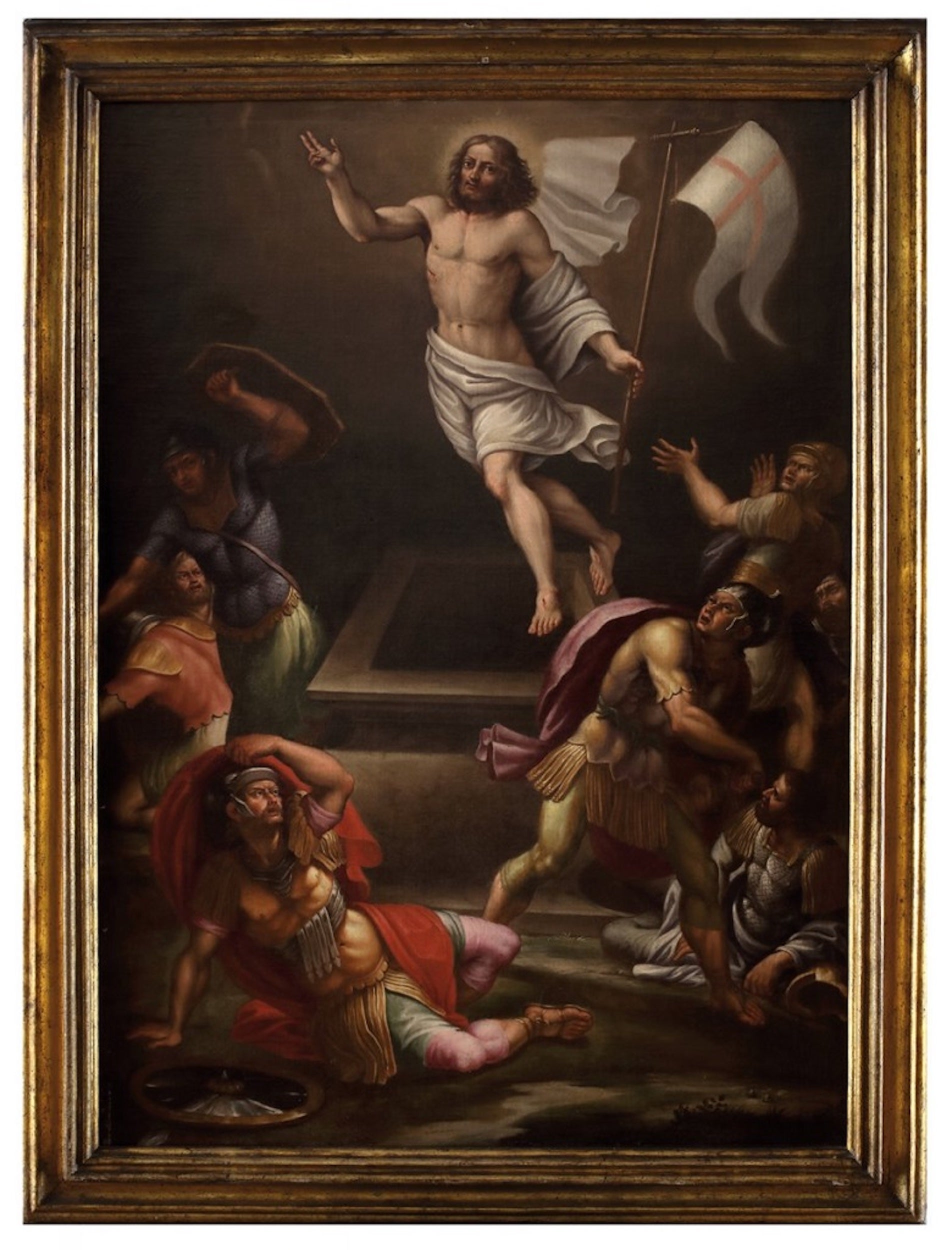 Unknown Christ Resurrection Oil On Canvas By Anonymous Roman