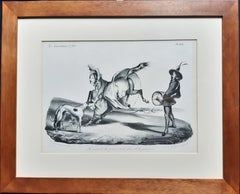 La Jument du Prince et le chien de la Princesse- Litografia di H. Daumier - 1834