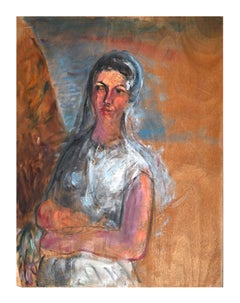 Ritratto di ragazza - Dipinto a olio originale di Antonio Feltrinelli - 1930