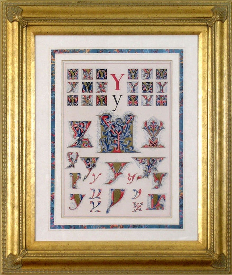 Initial Letters  "Y"  (Alphabet) - Print by Owen Jones