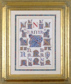 Antique Initial Letters "N" (Alphabet)