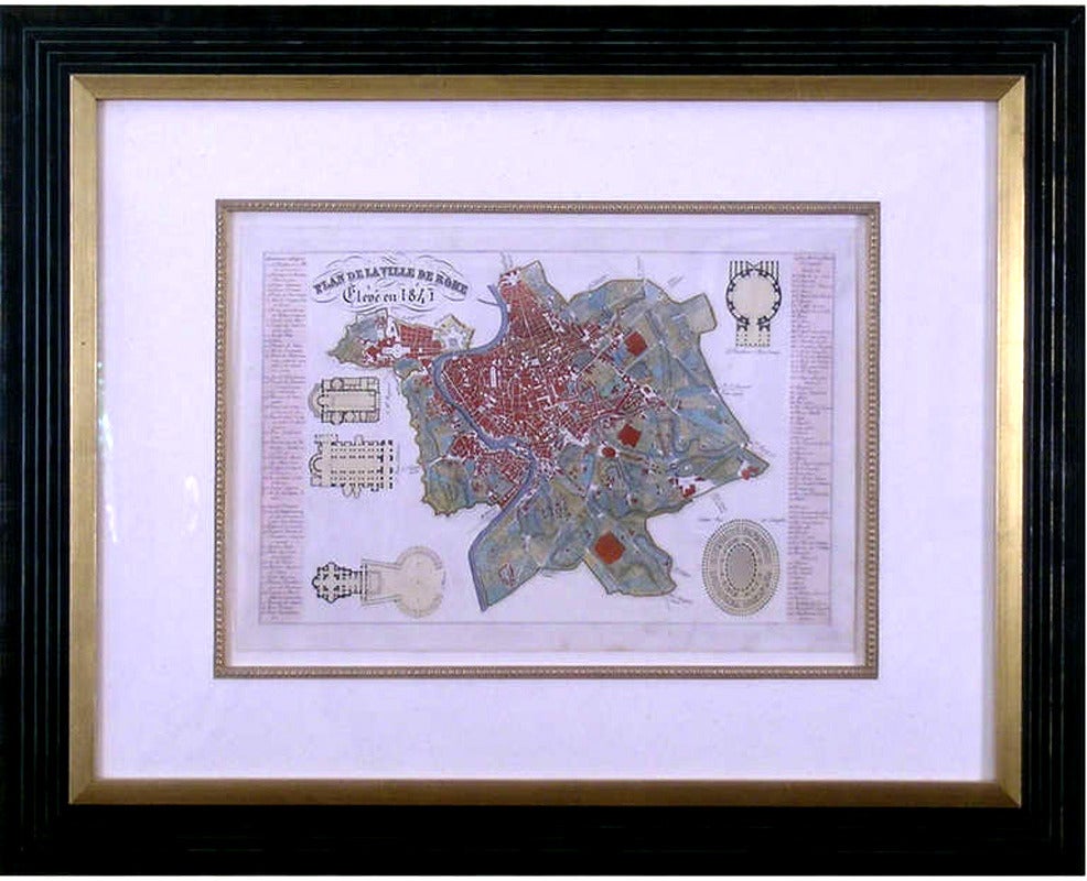 Plan de la Ville de Rome - Print de Giambattista Nolli 