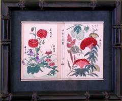 Ikebana:  Carnation and Cockscomb