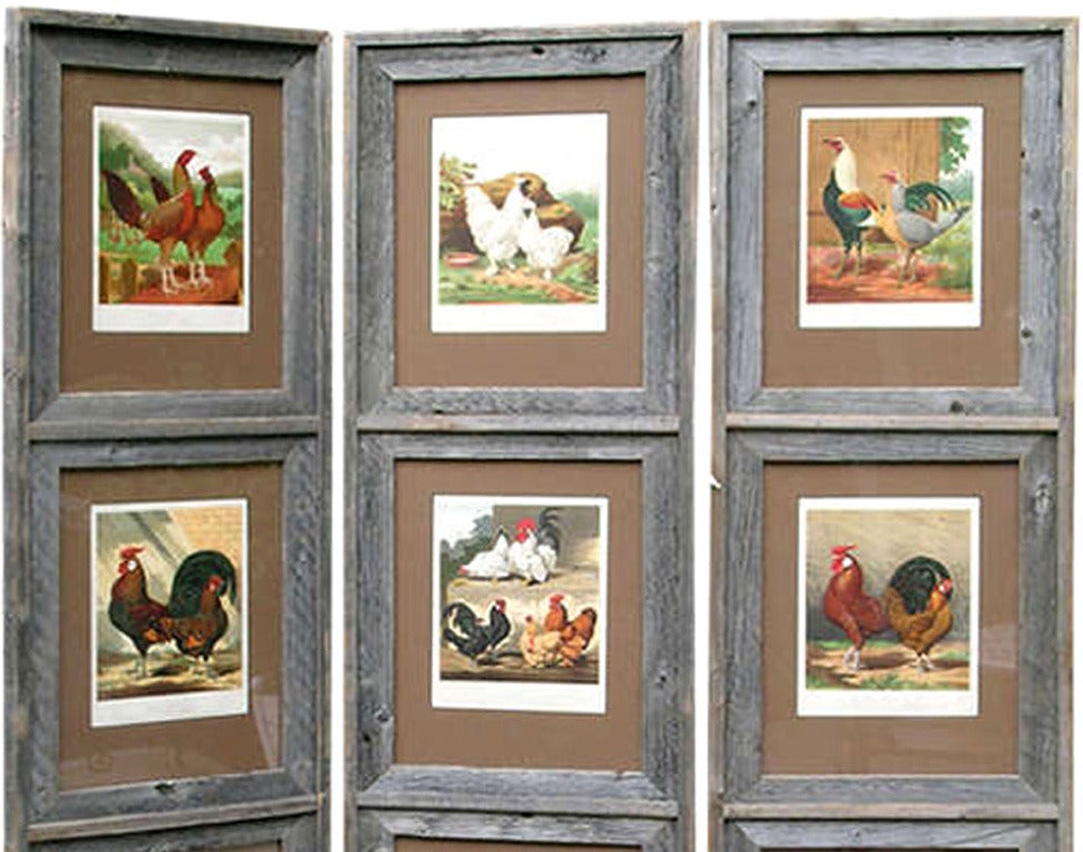 J.W. Ludlow - Screen: 12 Images of Chickens in Reclaimed Barnwood For ...