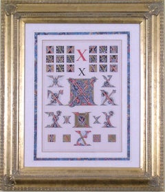 Antique Initial Letters "X"  (Alphabet)