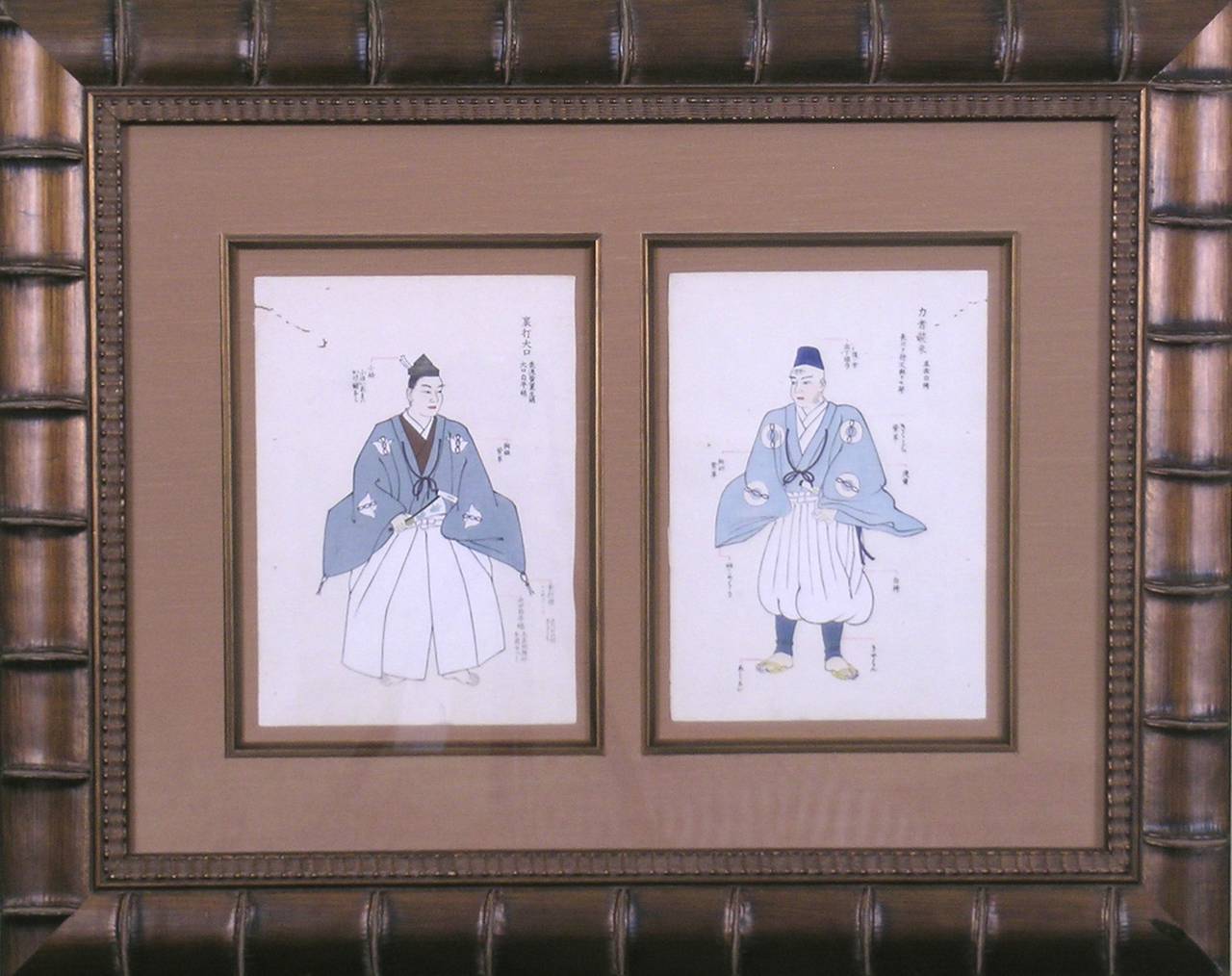 Blue and White Kimonos - Print by Matsui Yuoku